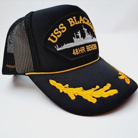 USS BLACKOUT Funny Boat Party Drinking Hat Embroidered Patch foam trucker Mesh - Picture 2 of 4